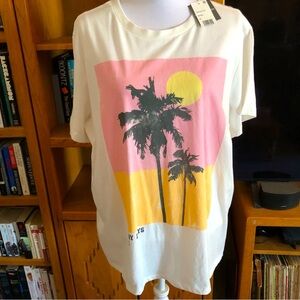 NWT Grayson Threads Palm Tree Tee